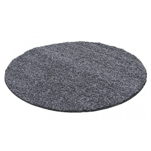 Ay life 1500 tmavosivý 80cm jednofarebný okrúhly shaggy koberec