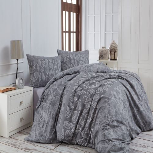 Posteľná bielizeň 5-dielna 200x220/2x70x90/2x40x50 renforce Grey Forest 