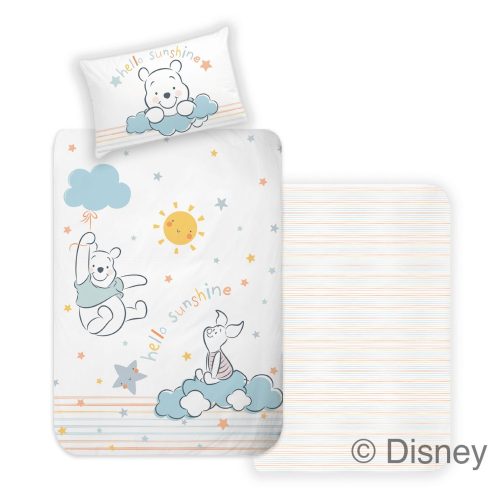 Disney Baby Posteľná bielizeň dvojdielna Macko Pú D02 Felhős - 90x130cm + 40x50cm