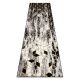 Predajňa 6. Moderný GLOSS Koberec, behúň 409A 82 Kocka elegantný, glamour, art deco čierny / sivý / zlatý 60x200 cm