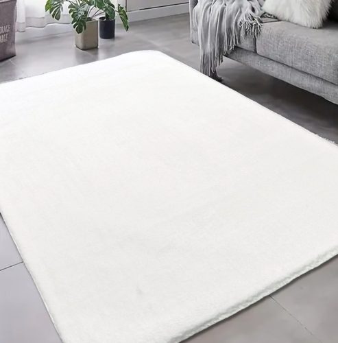 Den Olívia biely  mäkký Koberec 66set=2dbx66x110cm+66x220cm-s gumenou zadnou stranou
