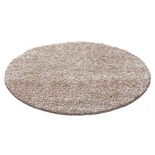 Ay life 1500 Béžový 80cm jednofarebný okrúhly shaggy koberec