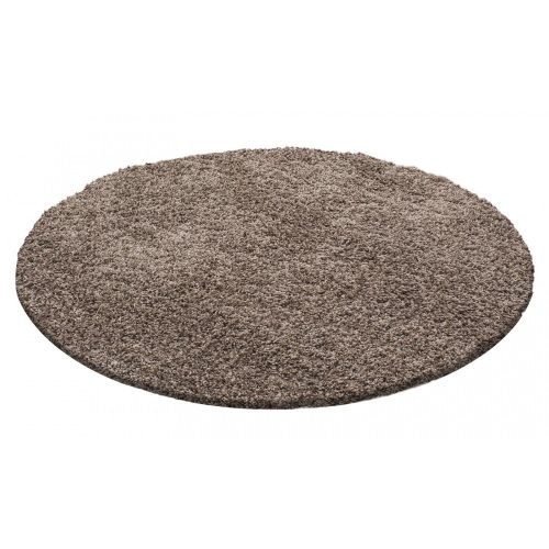 Ay life 1500 mokka 80cm jednofarebný okrúhly shaggy koberec