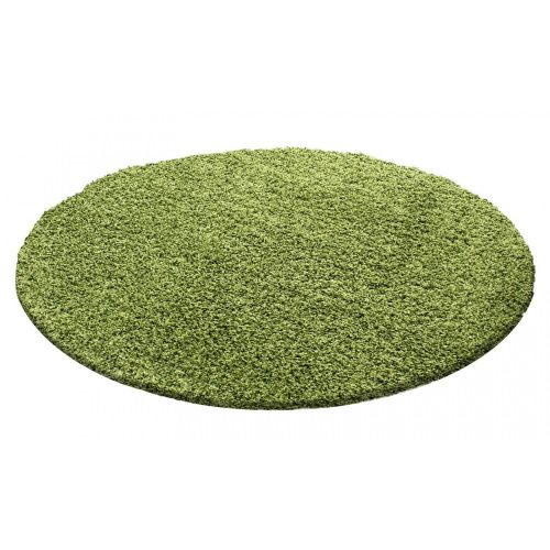 Ay life 1500 Zelený 80cm jednofarebný okrúhly shaggy koberec