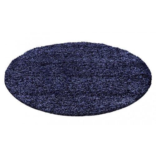 Ay life 1500 Modrý 80cm jednofarebný okrúhly shaggy koberec