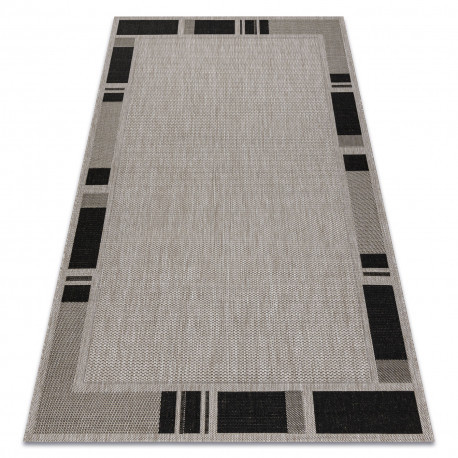 Predajňa 16. Tkaný sisalový floorlux Koberec 20195 strieborný  / čierny 140x200 cm
