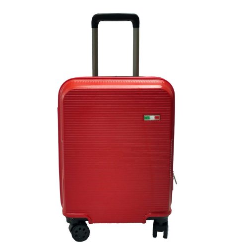 Herm červený , Výška: 5cm kolesá+ 65cm šírka: 42cm hĺbka: 29cm-veľký, škrupinový kufor