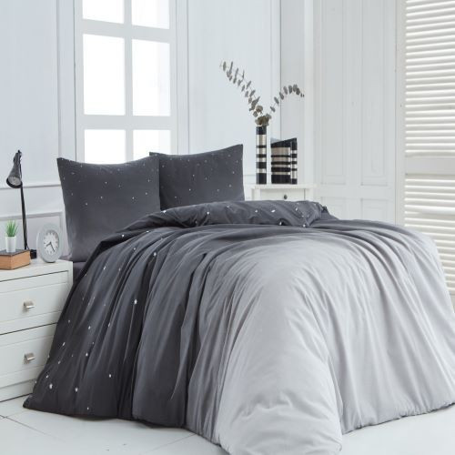 Posteľná bielizeň 5-dielna 200x220/2x70x90/2x40x50 renforce Sky Grey