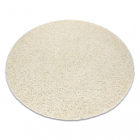Koberec SOFFI kruhový shaggy 5cm Krémový  100 cm