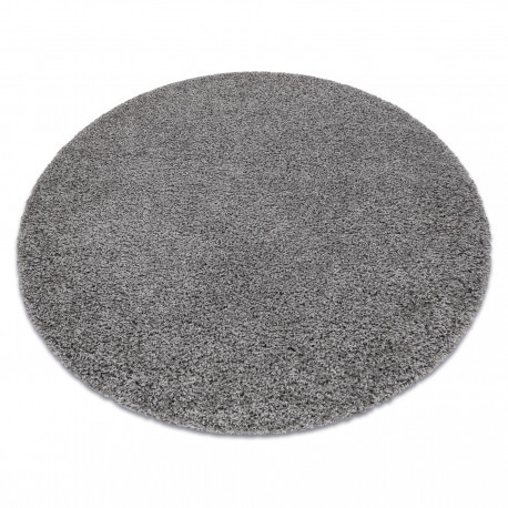 Koberec SOFFI kruhový shaggy 5cm sivý  100 cm