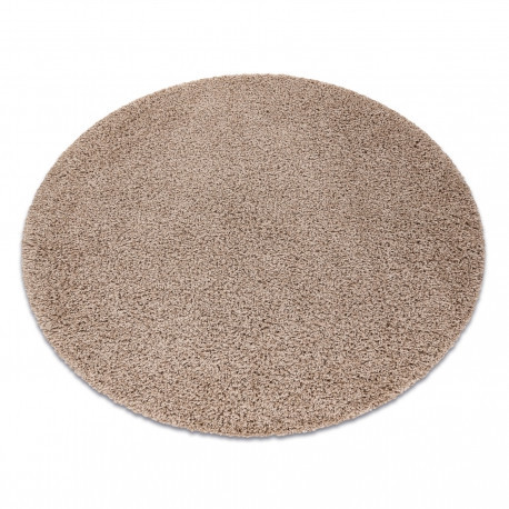 Koberec SOFFI kruhový shaggy 5cm béžový  100 cm