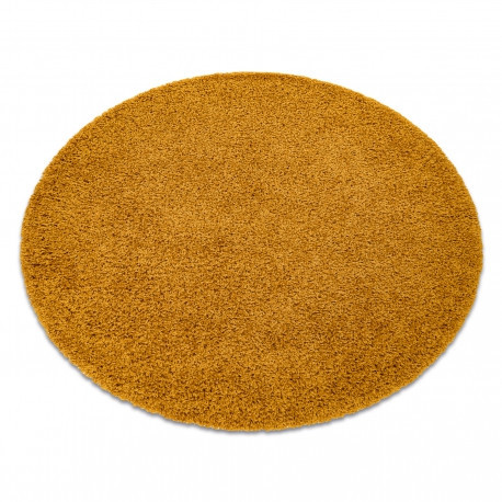 Koberec SOFFI kruhový shaggy 5cm zlatý  100 cm