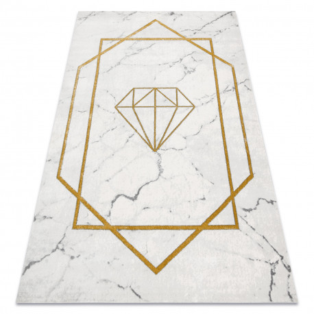 Koberec EMERALD 1019 Elegantný Diamant, Mramorový Krémový / zlatý 180x270 cm