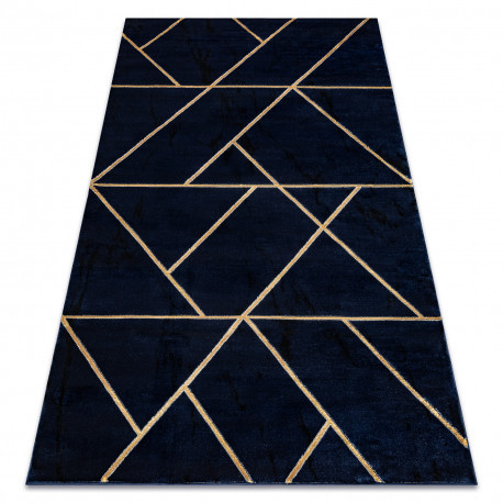Koberec EMERALD 1012 geoemtrické tvary tmavomodrý / zlatý 140x190 cm
