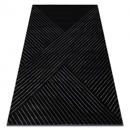Koberec EMERALD A0084 geometrické tvary čierny / strieborný  180x270 cm