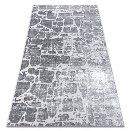 Moderný MEFE koberec 6184   s dvomi dľžkami vlasu, - tmavosivý 180x270 cm