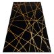 Moderný koberec GLOSS 406C 86 glamour, art deco, Geometrické tvary čierny / zlatý 240x330 cm