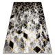 Moderný GLOSS 3D koberec 409A 82 art deco čierny / zlatý / sivý 240x330 cm
