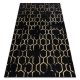 Moderný GLOSS koberec 407C 86 elegantný, glamour, art deco čierny / zlatý 160x220 cm