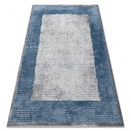 Moderný koberec NOBLE 9730 68  vintage -  s dvomi dľžkami vlasu, - Krémový / modrý 180x270 cm