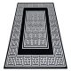 Moderný GLOSS koberec 6776 85 elegantný,  čierny / farba slonovej kosti 140x190 cm