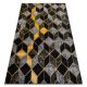 Moderný GLOSS koberec 400B 86 elegantný, glamour, art deco, 3D Geometrické tvary - čierny / zlatý 180x270 cm
