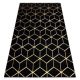 Moderný GLOSS 3D koberec 409C 86 art deco čierny / zlatý 180x270 cm