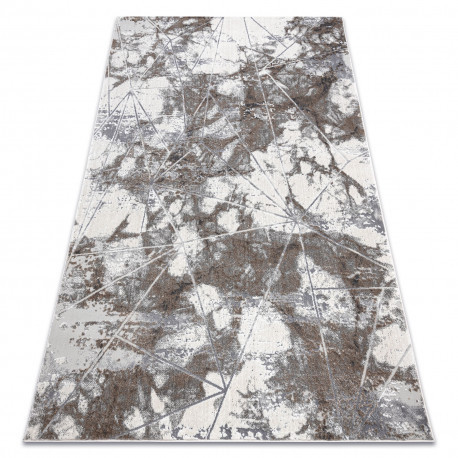 Moderný koberec NOBLE 1515 64 Mramorový -  s dvomi dľžkami vlasu, - Krémový / sivý 140x190 cm