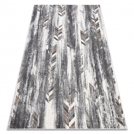 Moderný koberec NOBLE 9732 47  vintage -  s dvomi dľžkami vlasu, - sivý / béžový 140x190 cm