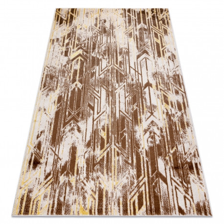 Moderný MEFE koberec B402 Vintage -  s dvomi dľžkami vlasu, - tmavo béžový 160x220 cm