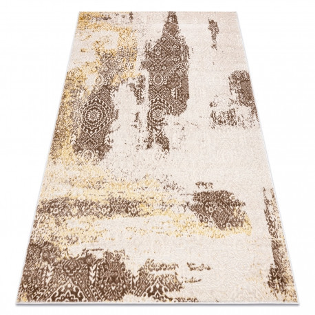 Moderný MEFE koberec 8731 Rozeta vintage -  s dvomi dľžkami vlasu, - béžový 160x220 cm
