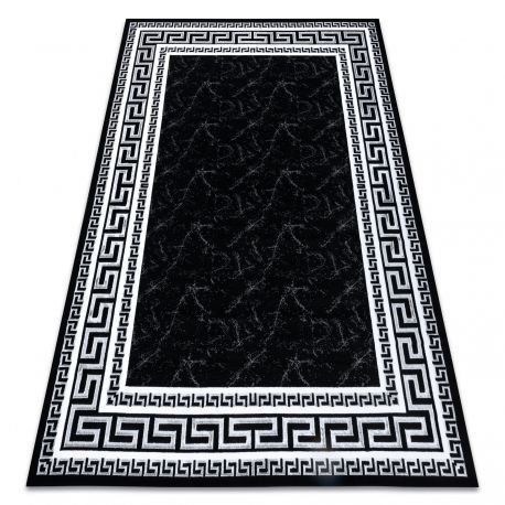 Moderný koberec GLOSS 2813 87 elegantný, čierny / sivý 70x250 cm