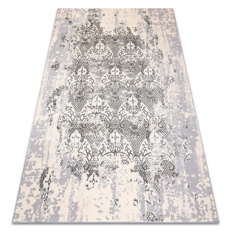 Koberec CORE W3824 Ornament Vintage - , s dvomi dľžkami vlasu, Krémový / sivý 180x270 cm