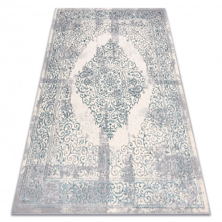 Koberec CORE W7161 Rozeta Vintage - , s dvomi dľžkami vlasu, svetlomodrý/ Krémový / sivý 180x270 cm