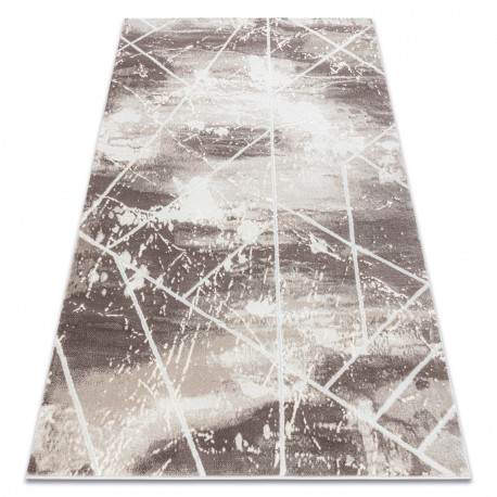 Koberec CORE 1818 Geometrické tvary - , s dvomi dľžkami vlasu, farba slonovej kosti / biely 140x190 cm