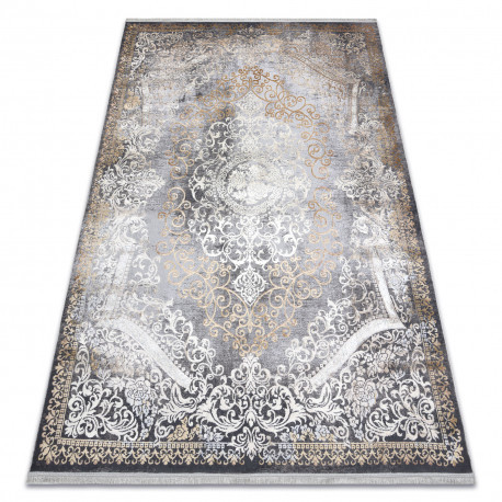 Moderný koberec LUCE 91 vintage -  sivý / horčicový 173x270 cm