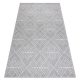 Tkaný sisalový koberec Flat 48731637 Geometrické trvary sivý / Krémový 140x200 cm