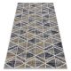 Moderný koberec MUNDO D7891 Diamant, Trojuhoľníky 3D  sivý / béžový  140x190 cm