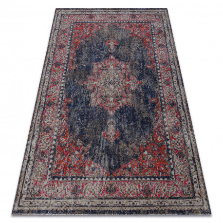 Moderný koberec MUNDO E0551   vintage  červený / čierny 140x190 cm