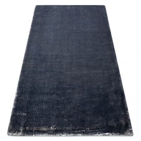 Moderný prateľný koberec LAPIN shaggy, protišmykový farba slonovej kosti / čierny 133x180 cm