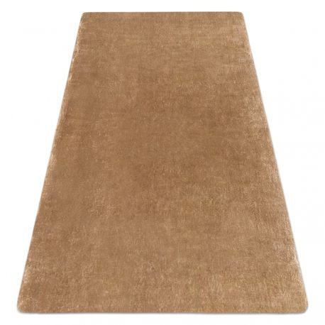 Moderný prateľný koberec LAPIN shaggy, protišmykový farba slonovej kosti / hnedý 133x180 cm