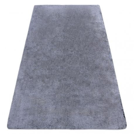 Moderný prateľný koberec LAPIN shaggy, protišmykový čierny / farba slonovej kosti 120x160 cm