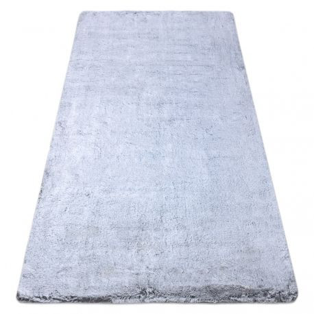 Moderný prateľný koberec LAPIN shaggy, protišmykový sivý / farba slonovej kosti 120x160 cm