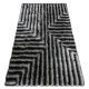 Moderný FLIM 010-B3 koberec shaggy, Labirint -  черен / сив 160x220 cm