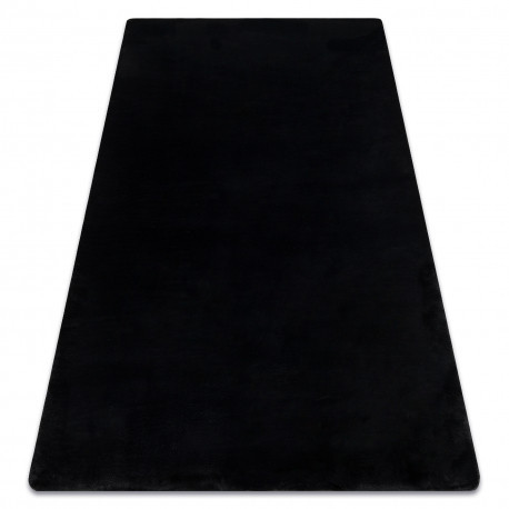 Moderný prateľný koberec POSH shaggy, protišmykový, čierny 80x150 cm