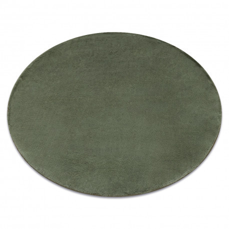 Moderný prateľný koberec POSH kruhový shaggy, protišmykový, zelený  60 cm