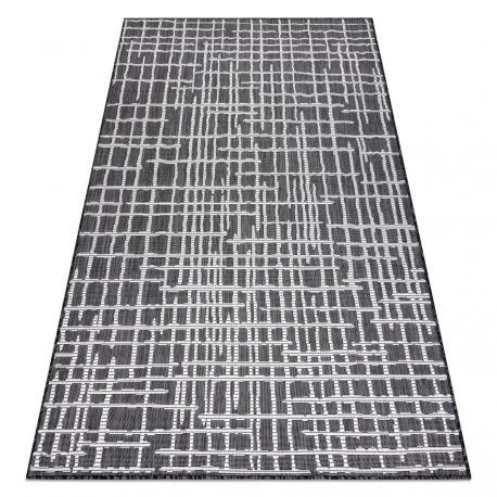 Tkaný sisalový koberec SION Arbor, Čiary 22144 tkaný na plocho čierny / ecru 180x270 cm
