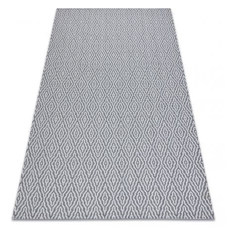 Tkaný sisalový CASA Eco koberec boho  22084 Antracitový / žltý, recyklovaný koberec 133x190 cm