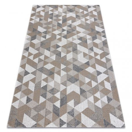 Tkaný koberec Sizal CASA Eco boho  2816 žltý / taupe, recykovaný koberec 133x190 cm