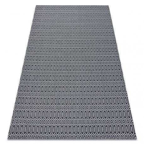 Tkaný koberec Sizal CASA Eco boho  Szemek 22075 čierny / sivý, recykovaný koberec 192x290 cm